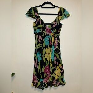 Floral silk dress